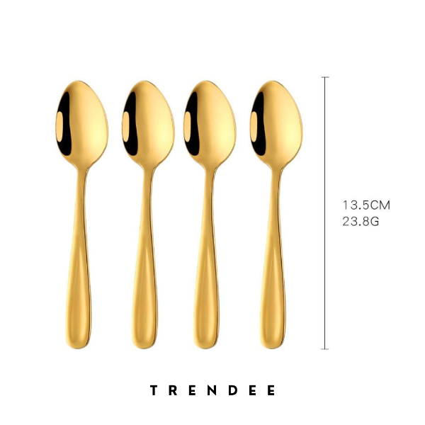 "Rio" 8/12-teiliges Kaffeelöffel-Set 18/10 Edelstahl in Gold