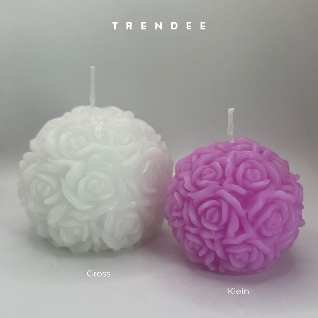 Beliebiges Schmuckstück & handgemachte, elegante Rosen-Kerze