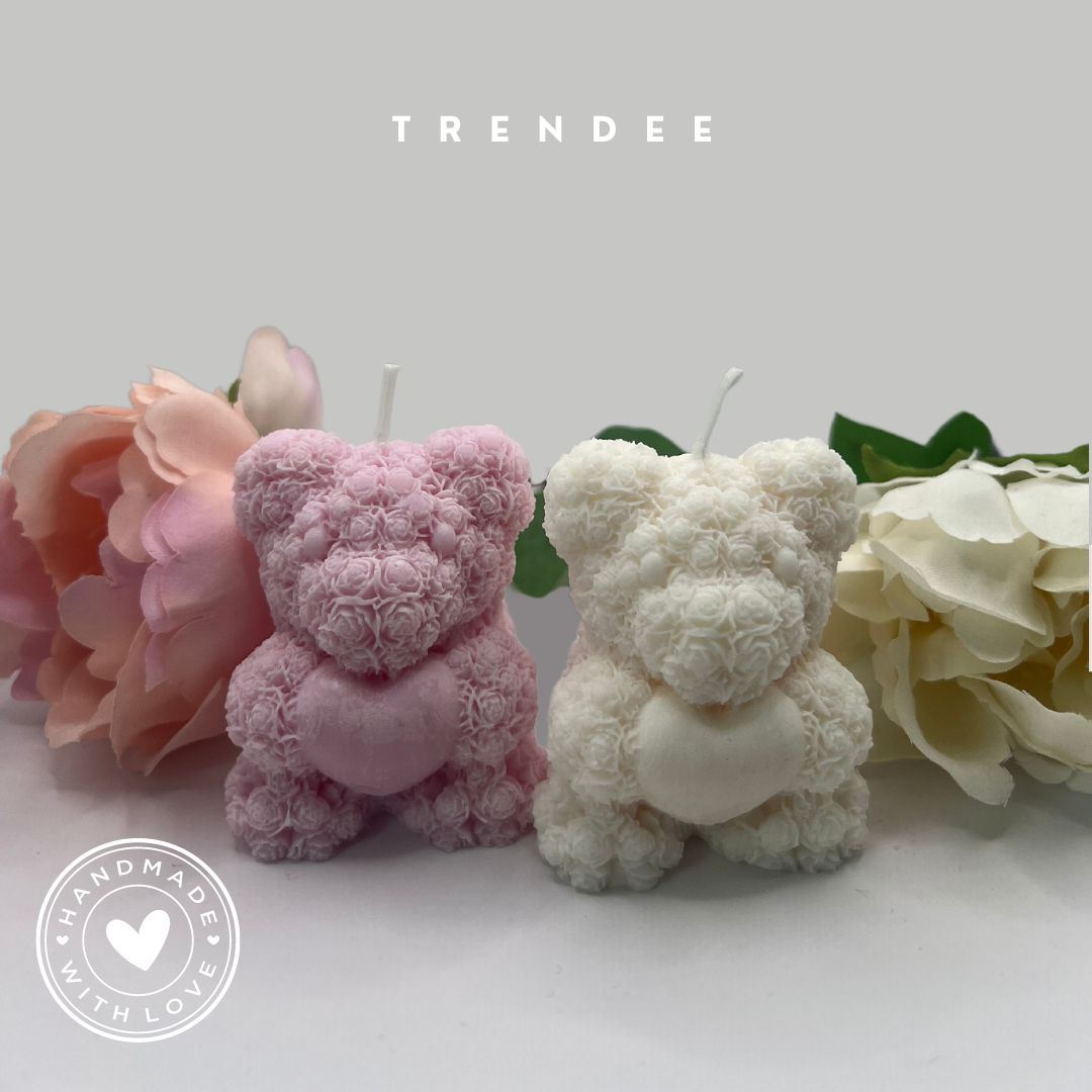 "Berry" Teddy Handmade Candle