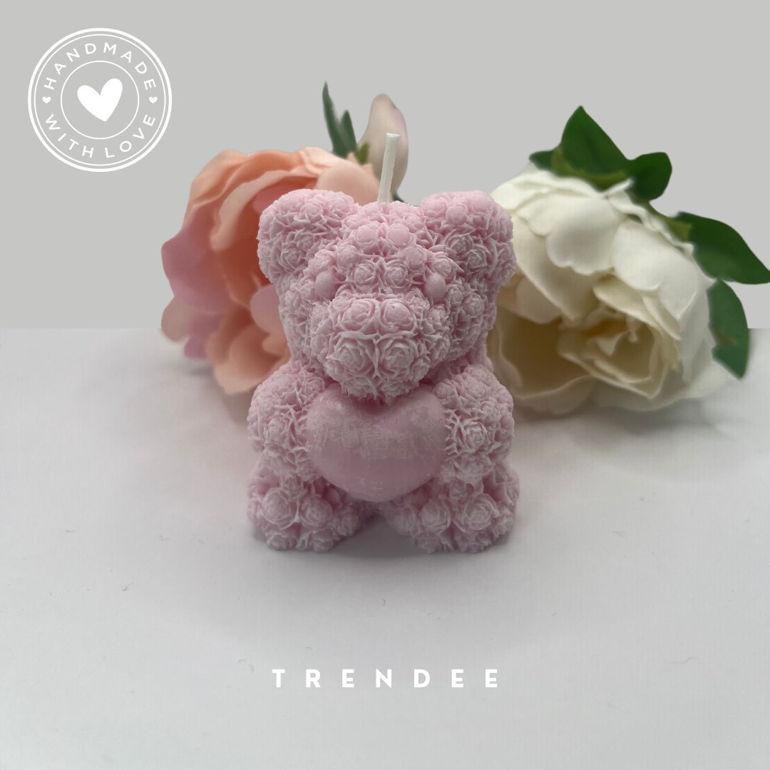 "Berry" Teddy Handmade Candle