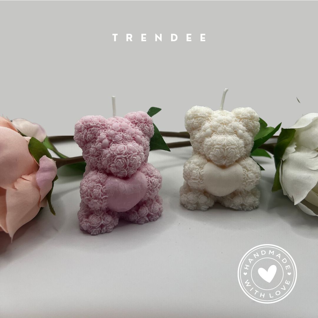 "Berry" Teddy Handmade Candle